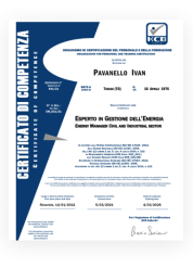 Certificato KCB Esperto in Gestione dell’Energia