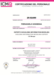 Certificato ICMQ - Esperto in Building Information Modeling - CDE Manager